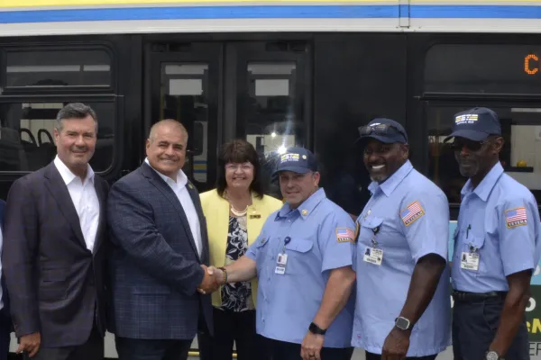 TWU veterans in Suffolk County are honored with new patch.