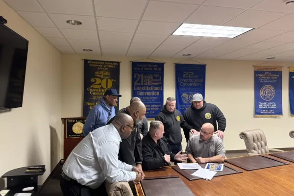 TWU leaders strategizing in Philadelphia