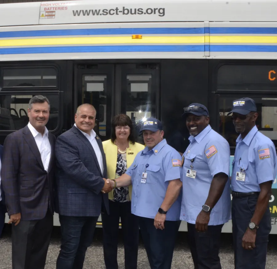 TWU veterans in Suffolk County are honored with new patch.